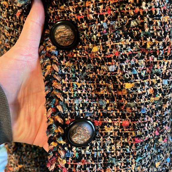 Vintage Designs By Seymour Tweed Coat size 12- multicolored, shoulder pads - Picture 2 of 7